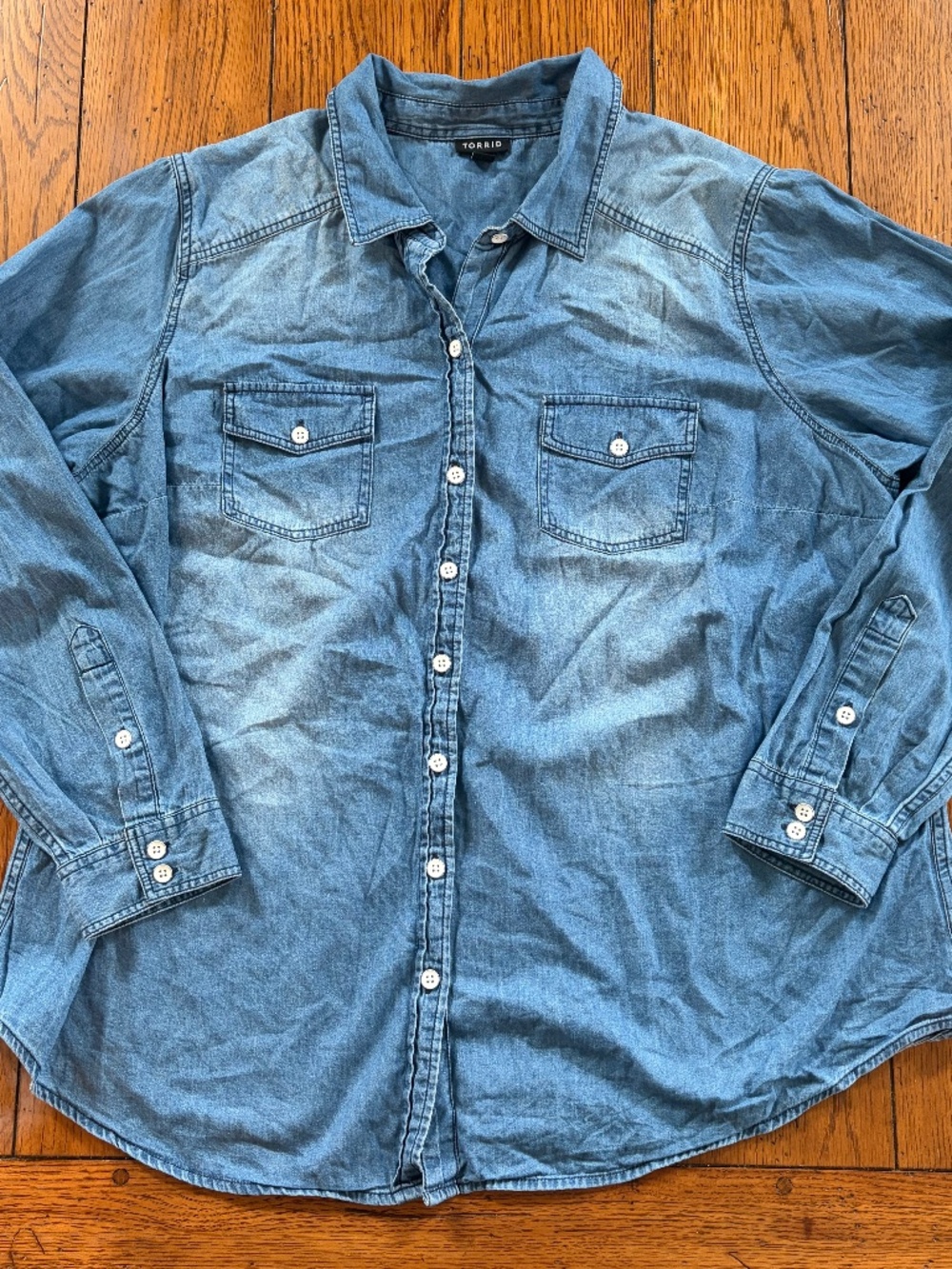 Torrid Chambray Top